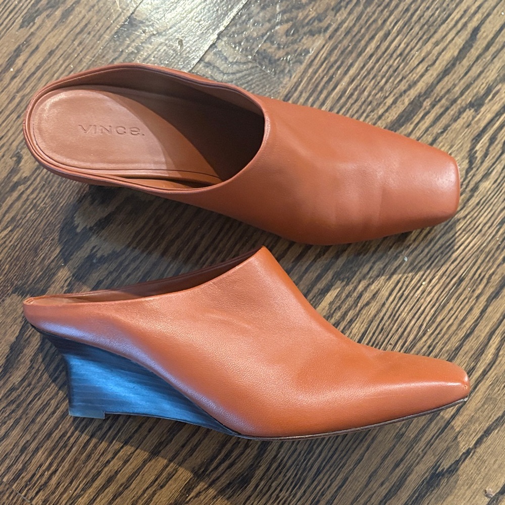 Vince Women's Terracotta Leather Mules
